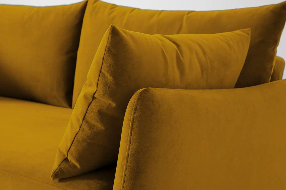Model 08 Sofa Bed 2 Seater, Oak / Mustard