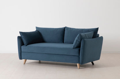 Model 08 Sofa Bed 2.5 Seater, Oak / Teal