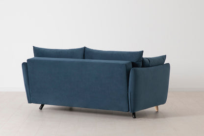 Model 08 Sofa Bed 2.5 Seater, Oak / Teal