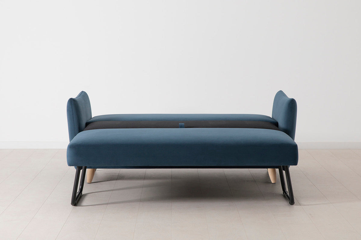 Model 08 Sofa Bed 2.5 Seater, Oak / Teal