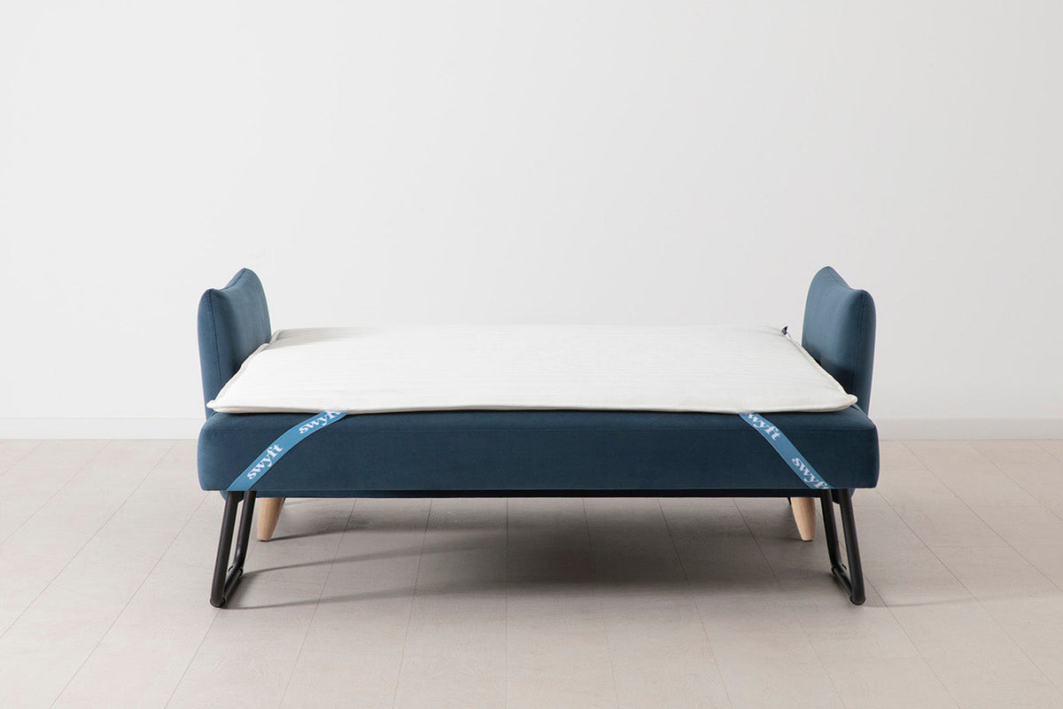 Model 08 Sofa Bed 2.5 Seater, Oak / Teal