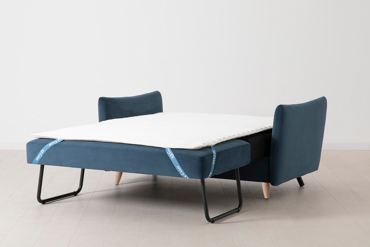 Model 08 Sofa Bed 2 Seater, Oak / Teal