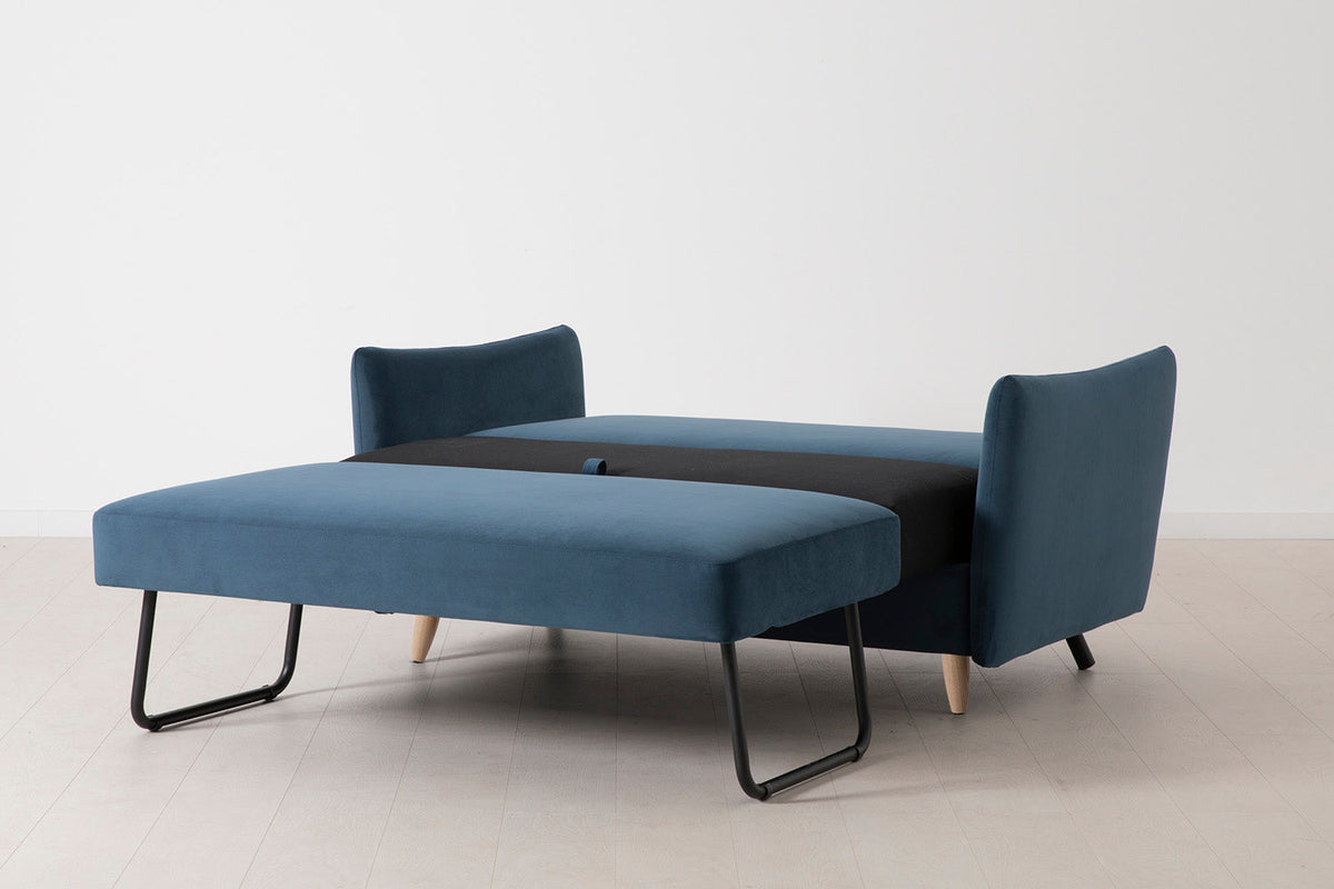 Model 08 Sofa Bed 2 Seater, Oak / Teal