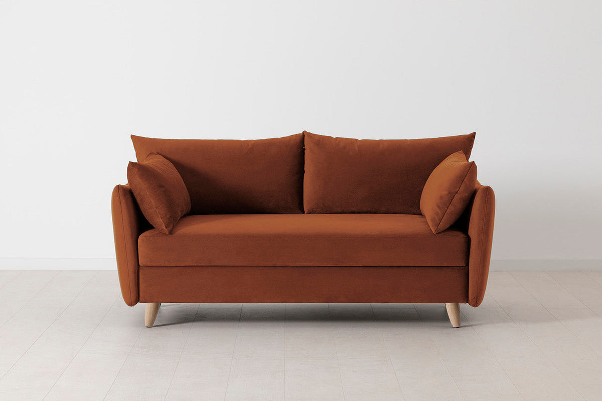 Model 08 Sofa Bed 2.5 Seater, Oak / Umber