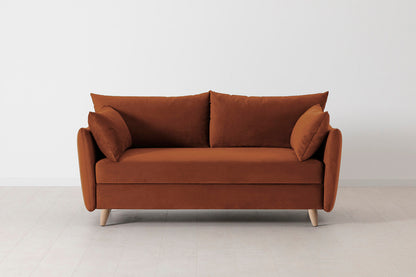 Model 08 Sofa Bed 2.5 Seater, Oak / Umber