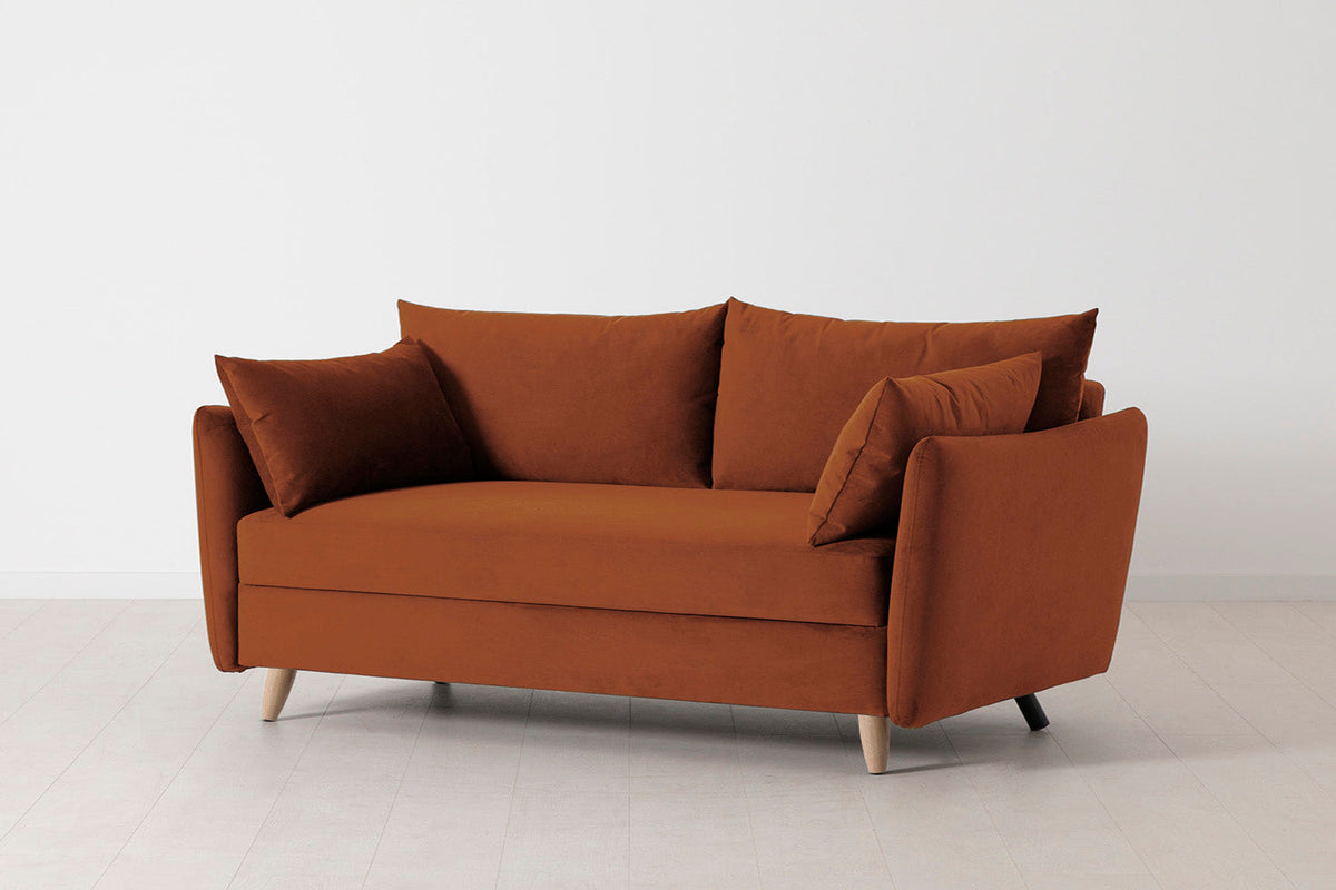Model 08 Sofa Bed 2.5 Seater, Oak / Umber