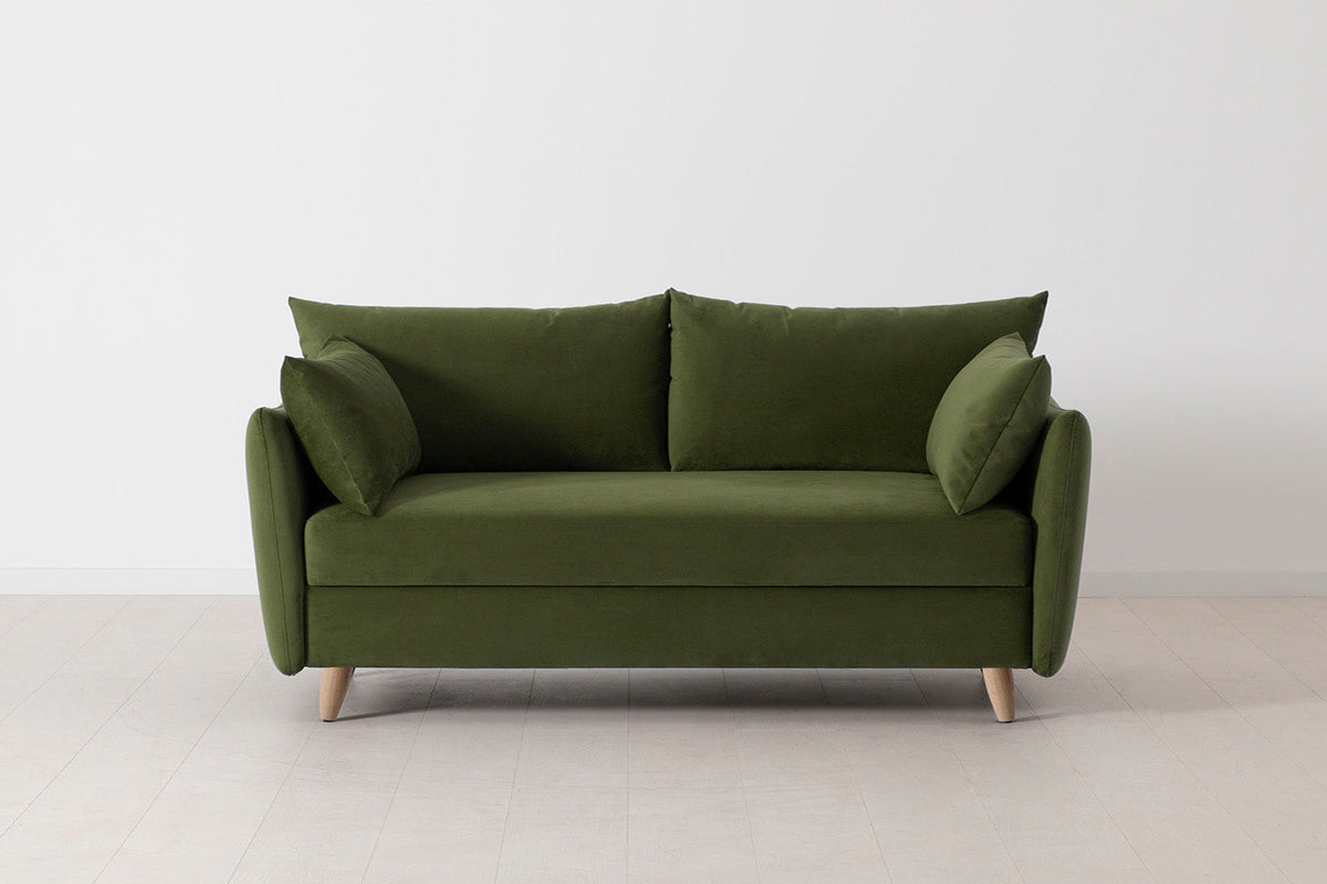 Model 08 Sofa Bed 2.5 Seater, Oak / Vine