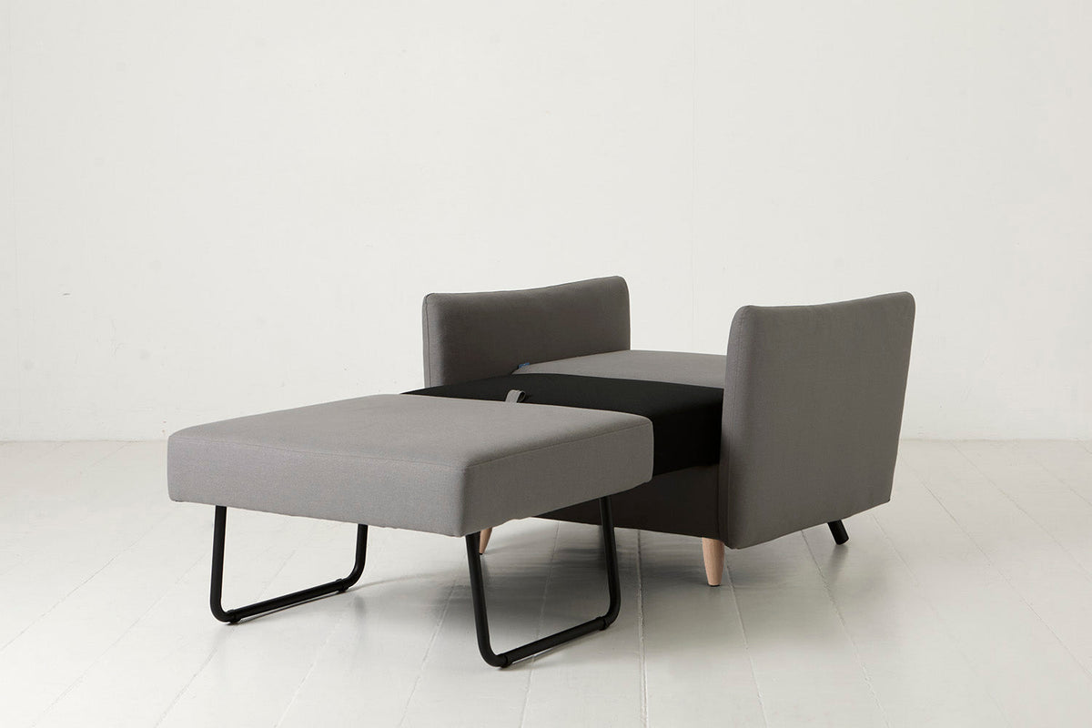 Model 08 Chair Bed Single Sofa Bed, Oak / Risso