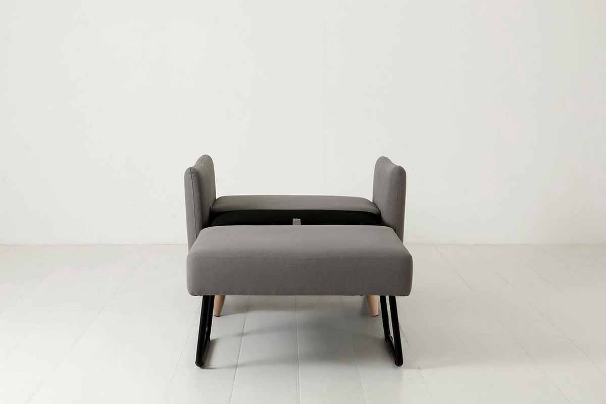 Model 08 Chair Bed Single Sofa Bed, Oak / Risso