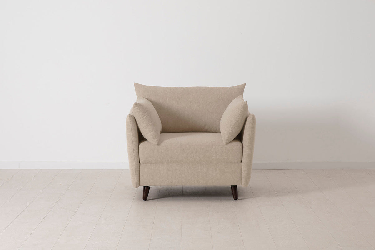 Model 08 Chair Bed Single Sofa Bed, Oatmeal