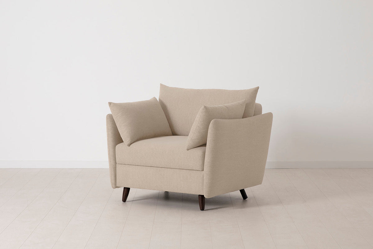 Model 08 Chair Bed Single Sofa Bed, Oatmeal