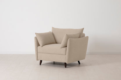 Model 08 Chair Bed Single Sofa Bed, Oatmeal