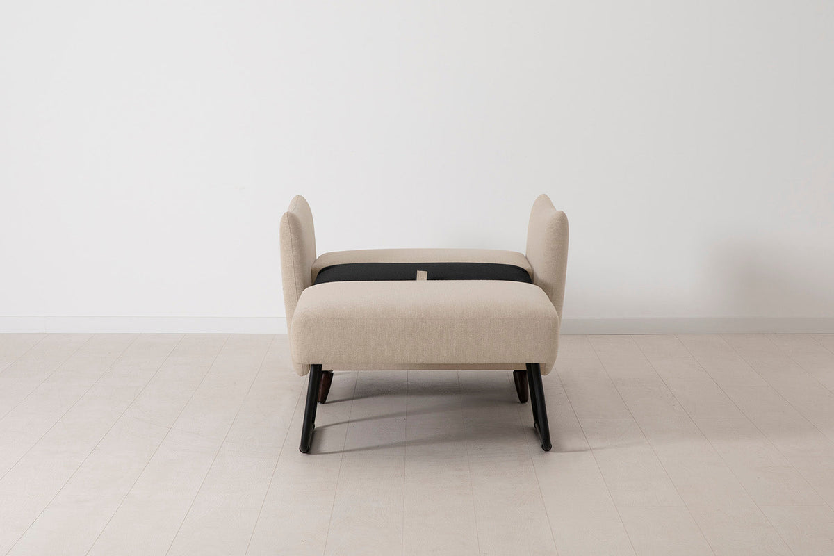 Model 08 Chair Bed Single Sofa Bed, Oatmeal