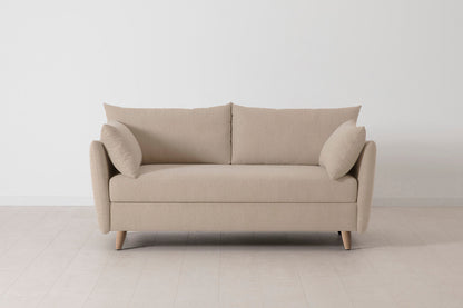 Model 08 Sofa Bed 2.5 Seater, Oak / Oatmeal