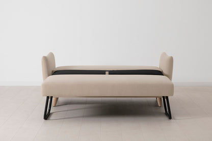 Model 08 Sofa Bed 2.5 Seater, Oak / Oatmeal