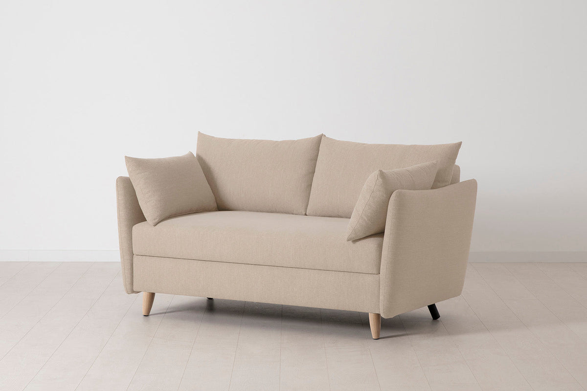 Model 08 Sofa Bed 2 Seater, Oak / Oatmeal