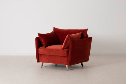 Model 08 Chair Bed Single Sofa Bed, Oak / Harissa