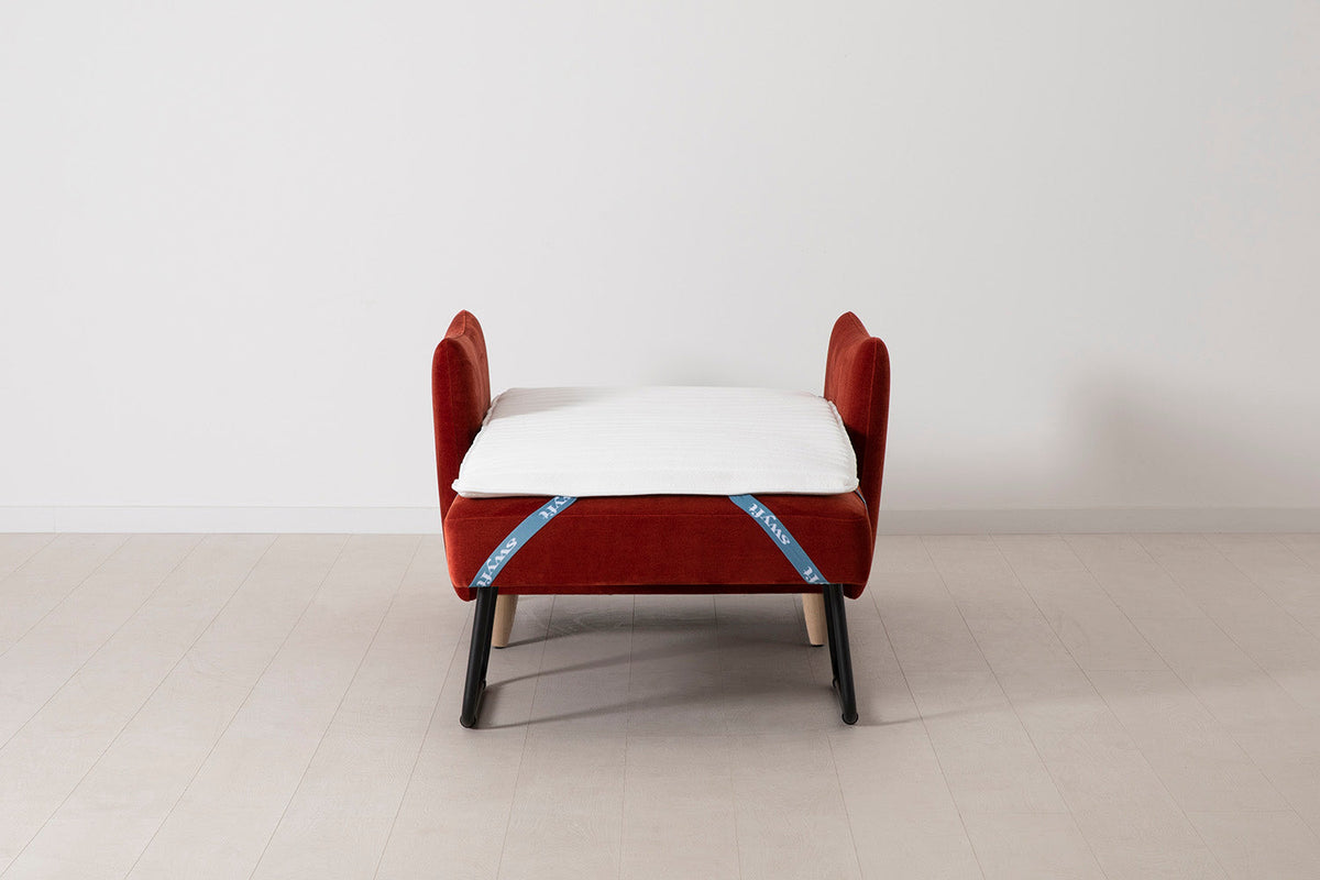 Model 08 Chair Bed Single Sofa Bed, Oak / Harissa