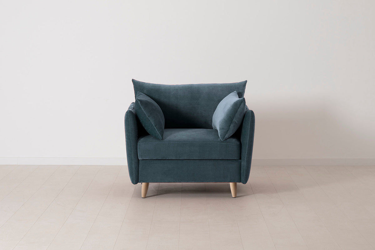 Model 08 Chair Bed Single Sofa Bed, Oak / Hydro
