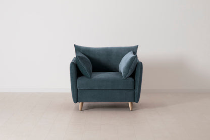 Model 08 Chair Bed Single Sofa Bed, Oak / Hydro