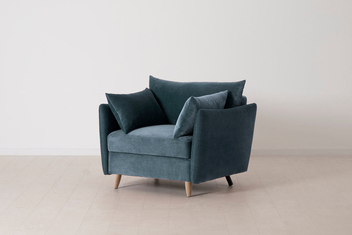 Model 08 Chair Bed Single Sofa Bed, Oak / Hydro