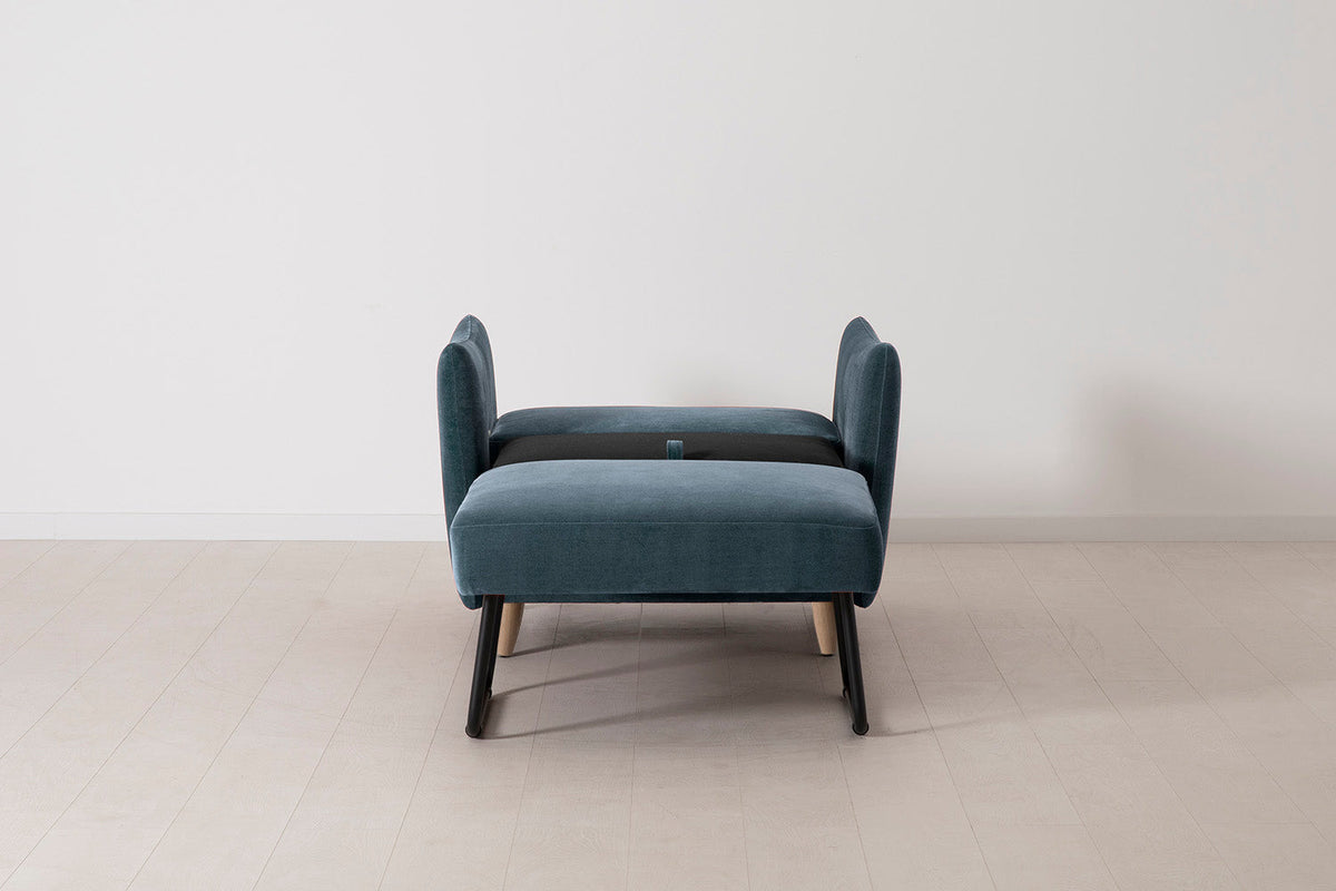 Model 08 Chair Bed Single Sofa Bed, Oak / Hydro