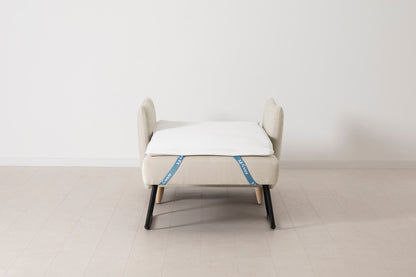 Model 08 Chair Bed Single Sofa Bed, Oak / Chalk