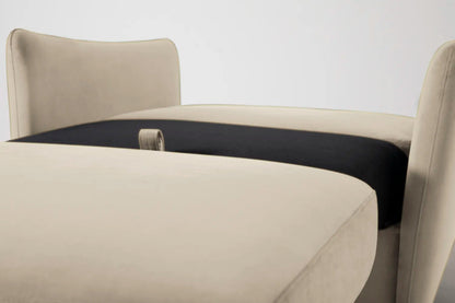 Model 08 Chair Bed Single Sofa Bed, Oak / Bone