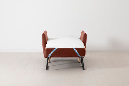 Model 08 Chair Bed Single Sofa Bed, Oak / Brick
