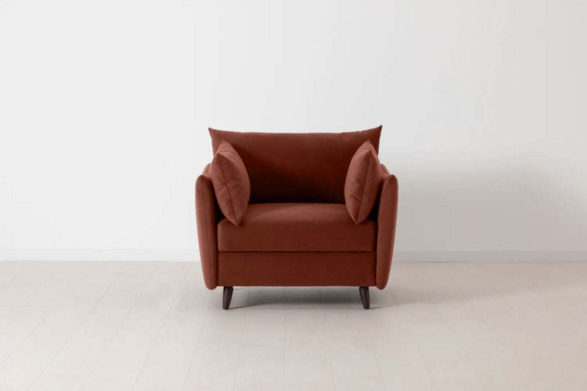 Model 08 Chair Bed Single Sofa Bed, Brick