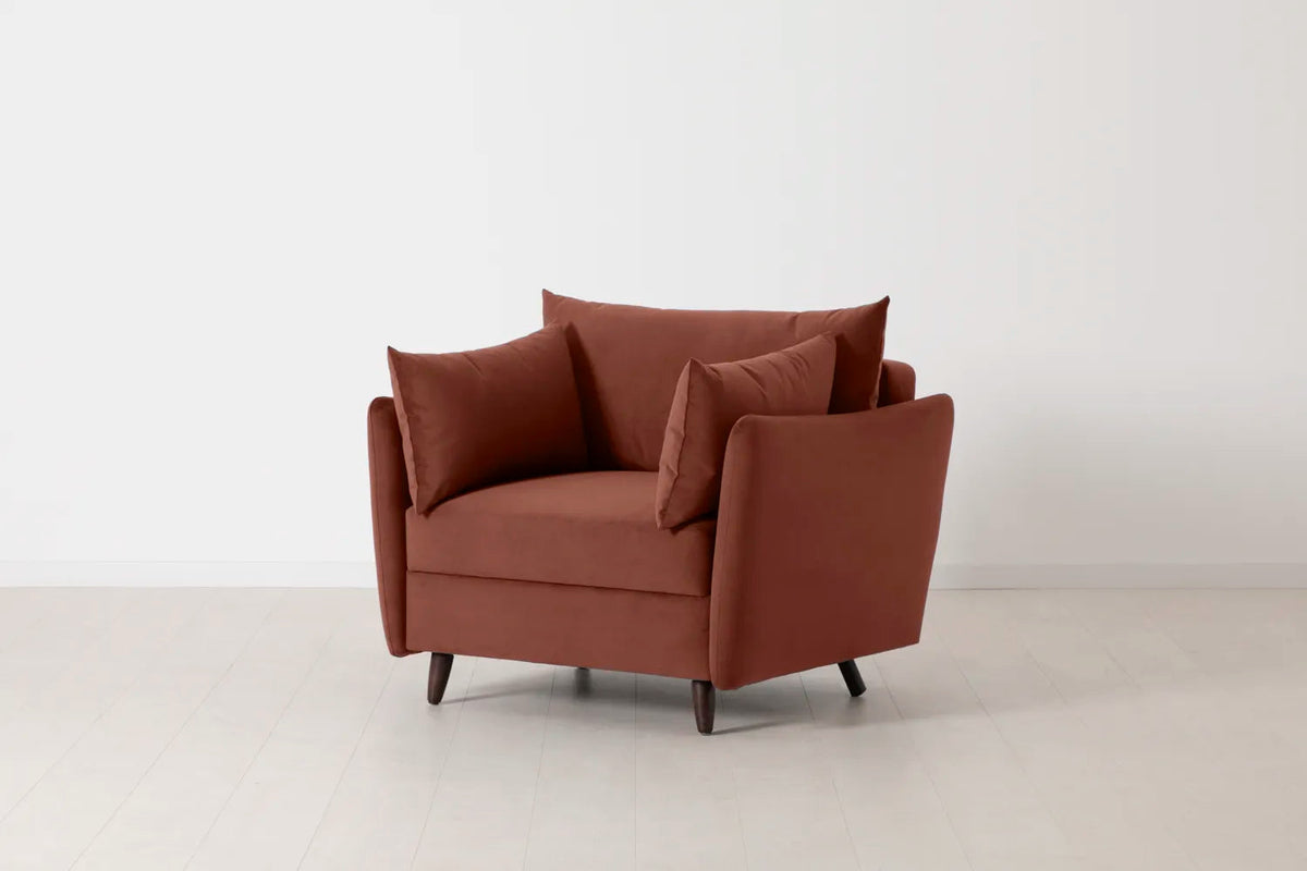 Model 08 Chair Bed Single Sofa Bed, Brick