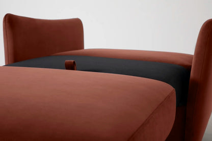 Model 08 Chair Bed Single Sofa Bed, Oak / Brick