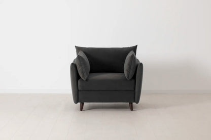 Model 08 Chair Bed Single Sofa Bed, Charcoal