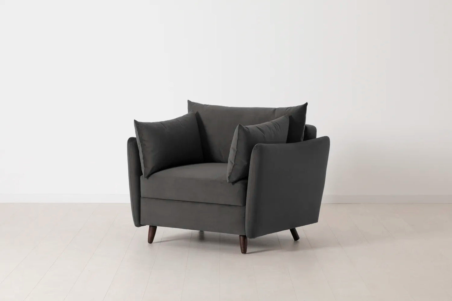 Model 08 Chair Bed Single Sofa Bed, Charcoal