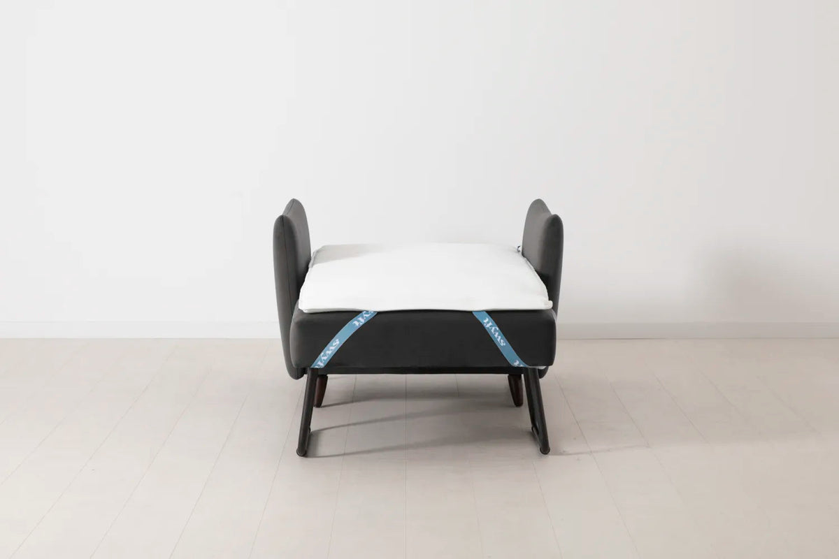 Model 08 Chair Bed Single Sofa Bed, Charcoal