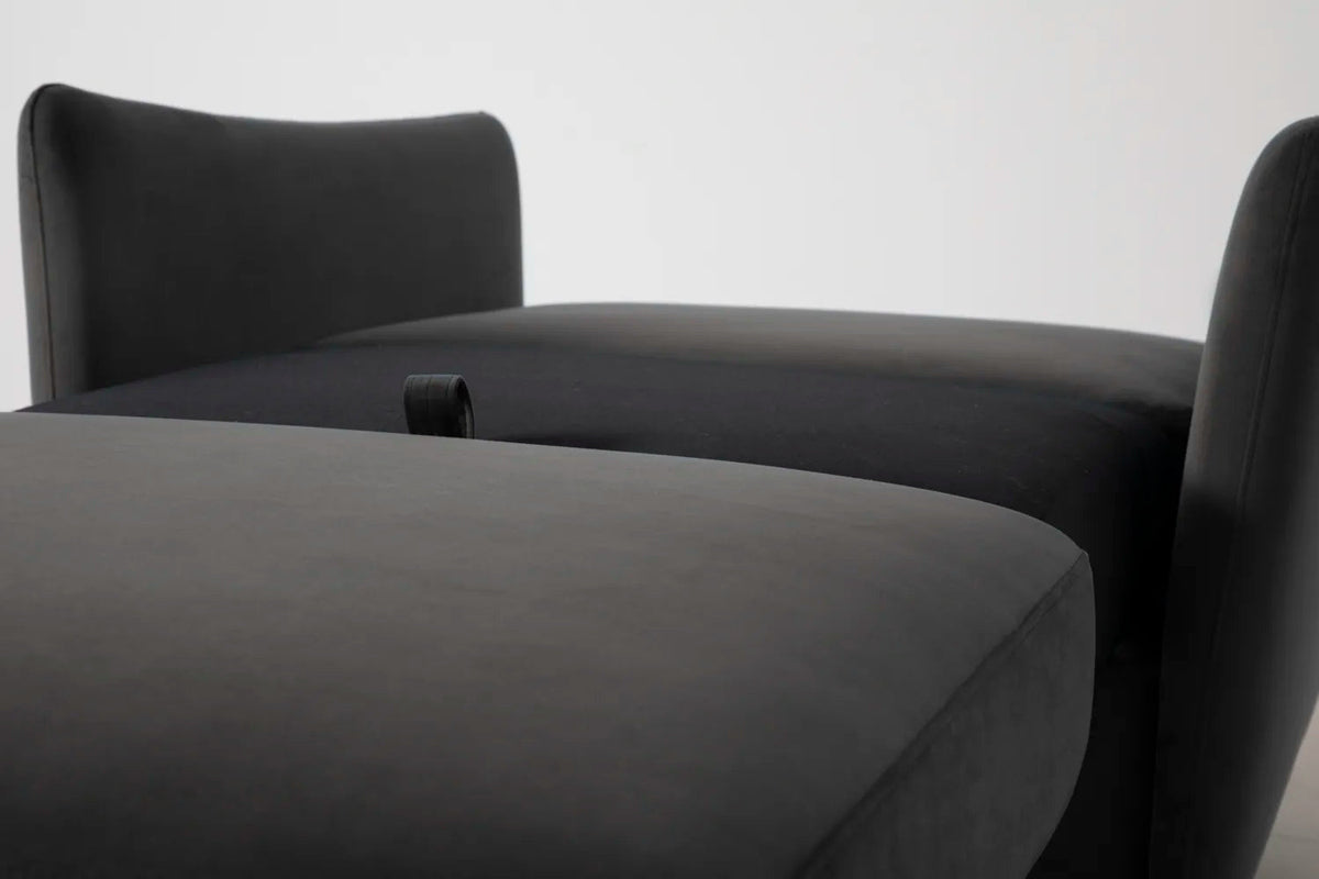 Model 08 Chair Bed Single Sofa Bed, Oak / Charcoal