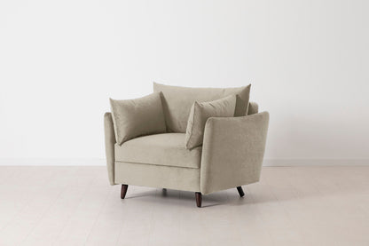Model 08 Chair Bed Single Sofa Bed, Flax