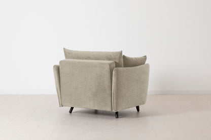 Model 08 Chair Bed Single Sofa Bed, Flax