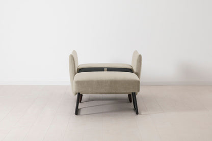 Model 08 Chair Bed Single Sofa Bed, Flax