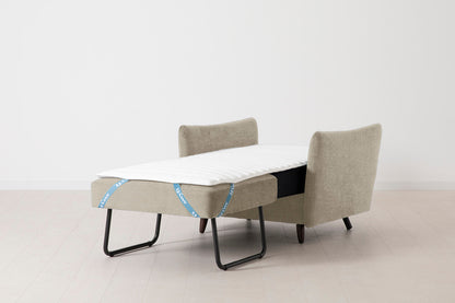 Model 08 Chair Bed Single Sofa Bed, Flax
