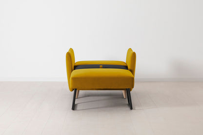 Model 08 Chair Bed Single Sofa Bed, Oak / Mustard