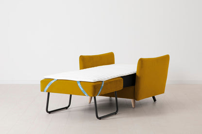 Model 08 Chair Bed Single Sofa Bed, Oak / Mustard