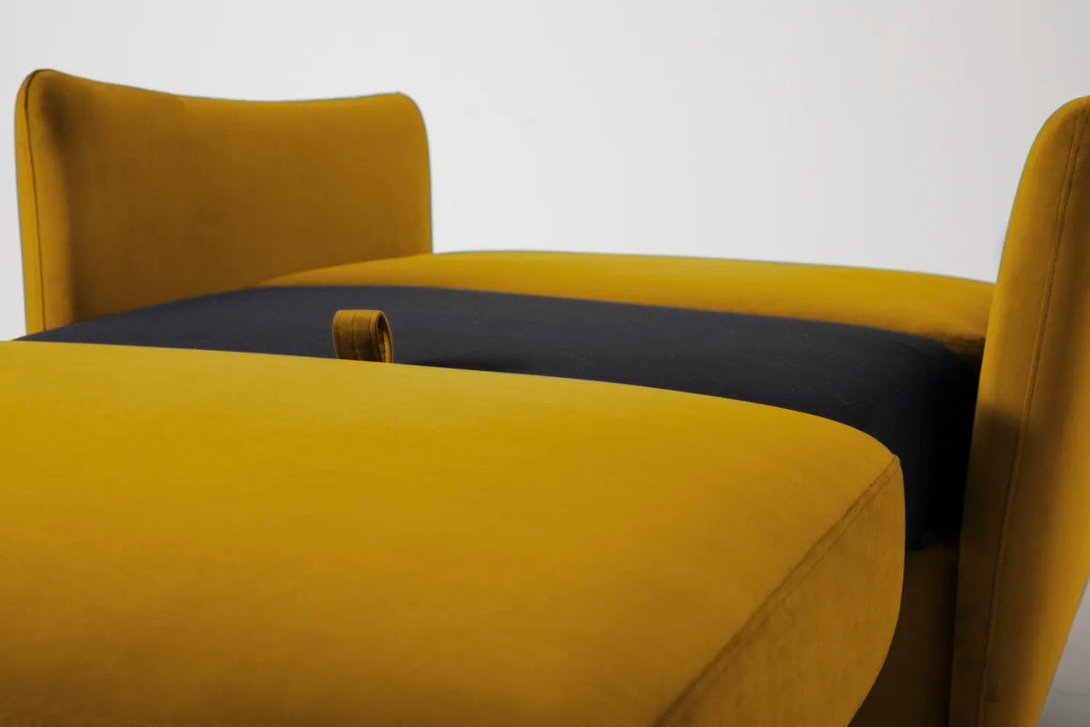 Model 08 Chair Bed Single Sofa Bed, Oak / Mustard