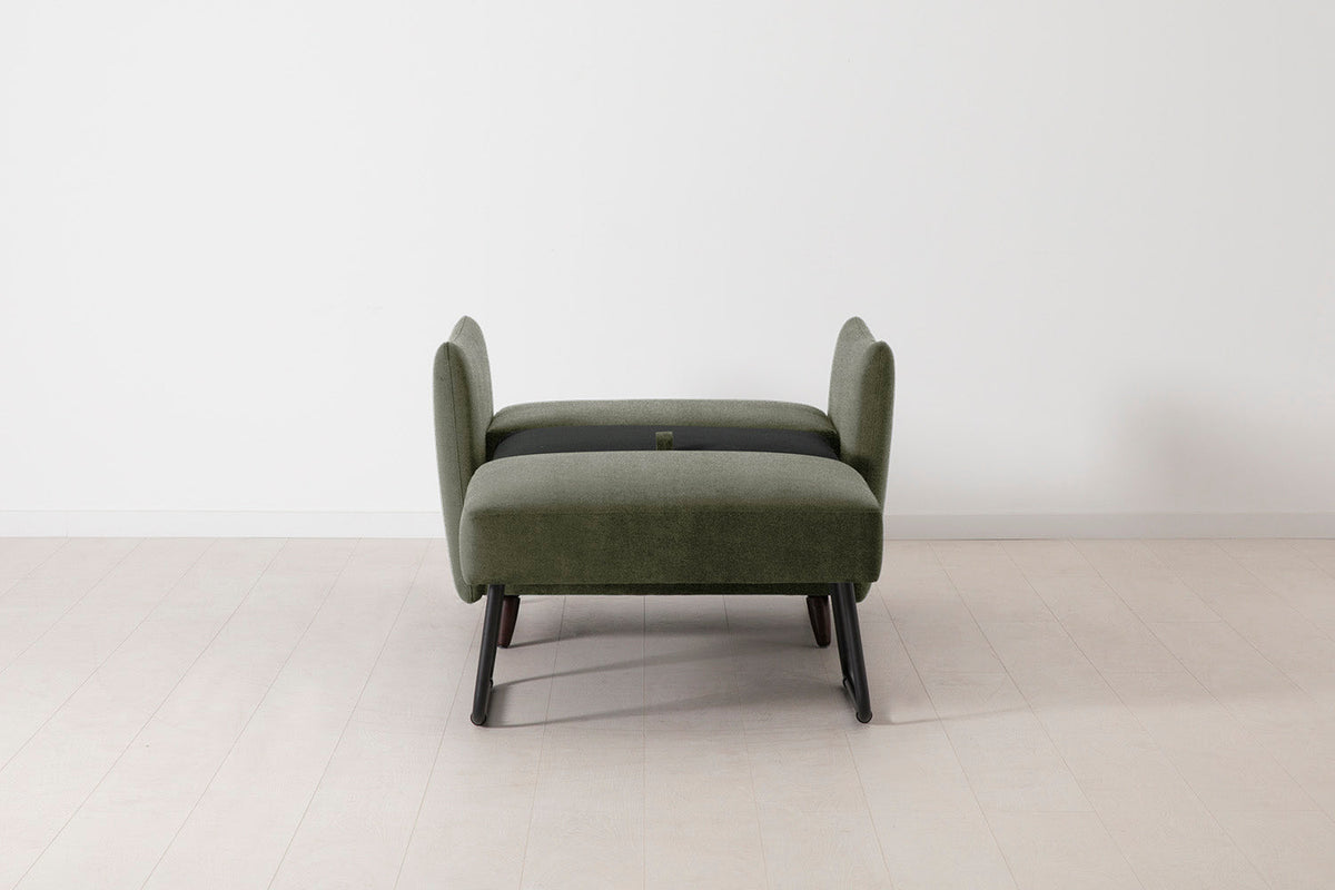 Model 08 Chair Bed Single Sofa Bed, Pine