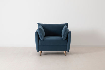 Model 08 Chair Bed Single Sofa Bed, Oak / Teal