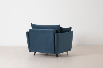 Model 08 Chair Bed Single Sofa Bed, Oak / Teal