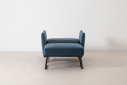 Model 08 Chair Bed Single Sofa Bed, Oak / Teal