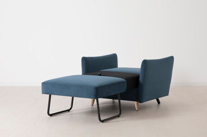 Model 08 Chair Bed Single Sofa Bed, Oak / Teal