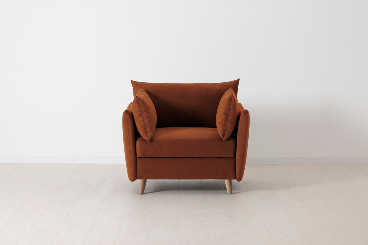 Model 08 Chair Bed Single Sofa Bed, Oak / Umber