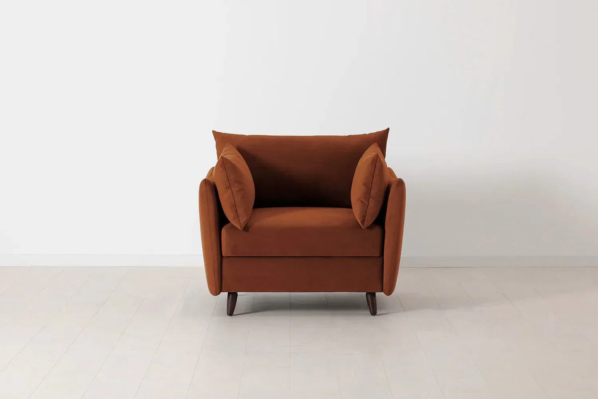 Model 08 Chair Bed Single Sofa Bed, Umber
